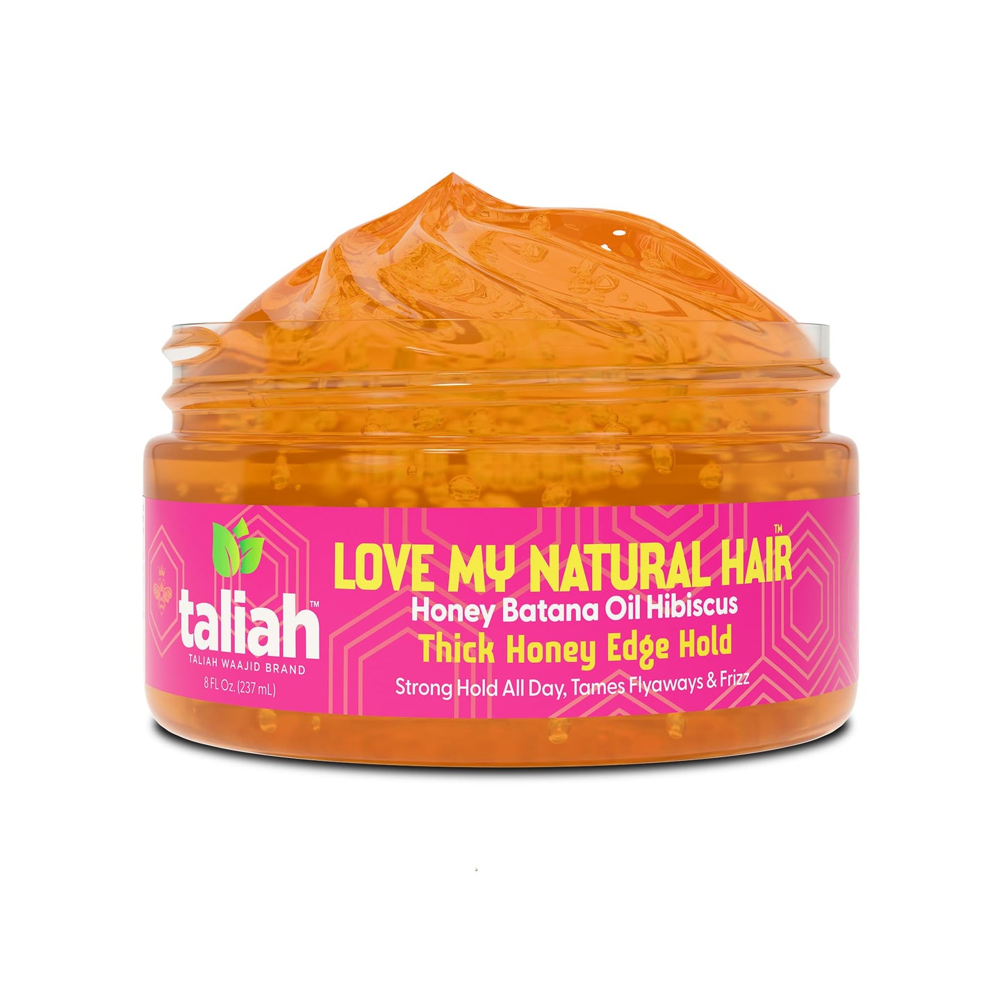 Taliah Waajid Love My Natural Hair Thick Honey Edge Hold 8oz Extra Hold Edge Control with Honey Non-Flaking, Moisturizing, Long-Lasting Hold for Natural, Curly, Coily Hair