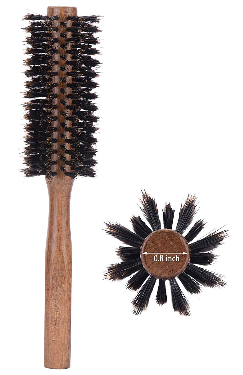 PERFEHAIR Boar Bristle Round Hair Brush for Blow Drying, 2 Inch, for Blowouts, Styling, Volumizing, Curling Short to Medium, Thin, Thick, Straight, Curly, Normal Hair