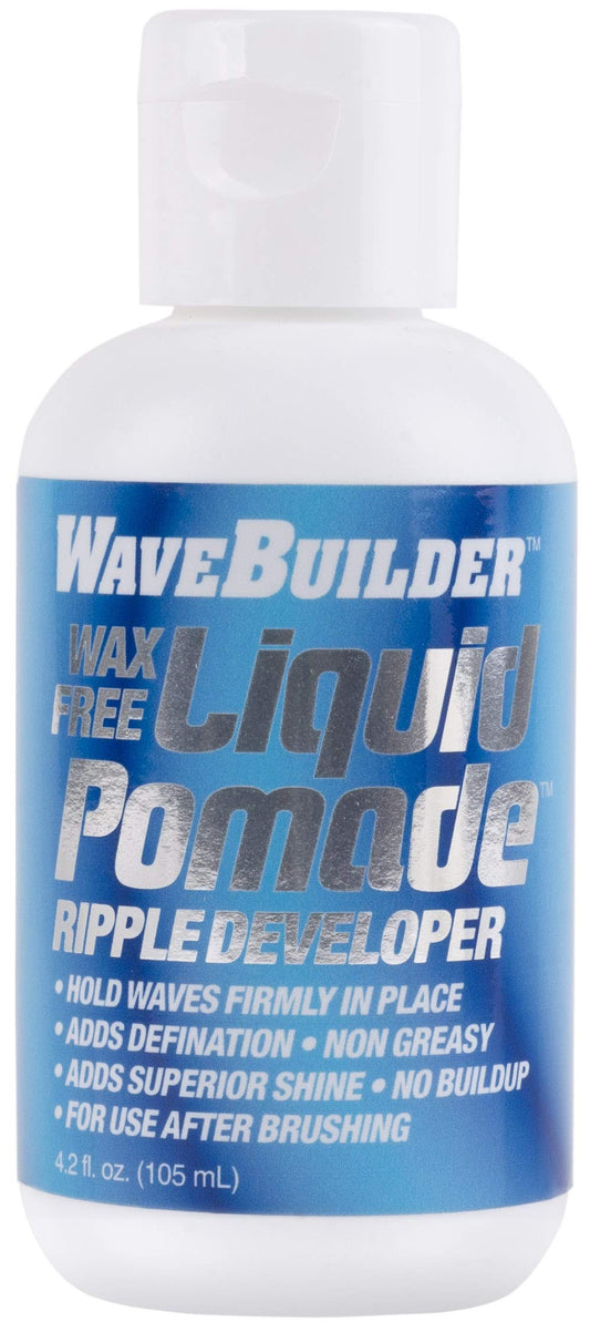 WaveBuilder Wax Free Liquid Pomade | Super Ripple Developer Holds Waves Firmly In Place, 4 Oz