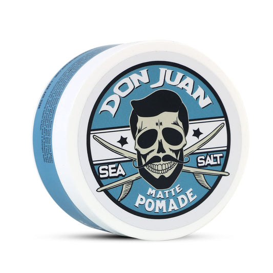 Don Juan Sea Salt Matte Pomade | Water Based | Medium Hold | Matte Finish | Natural Plant Extracts and Ocean Minerals | Surf Wax Scent, 4 oz