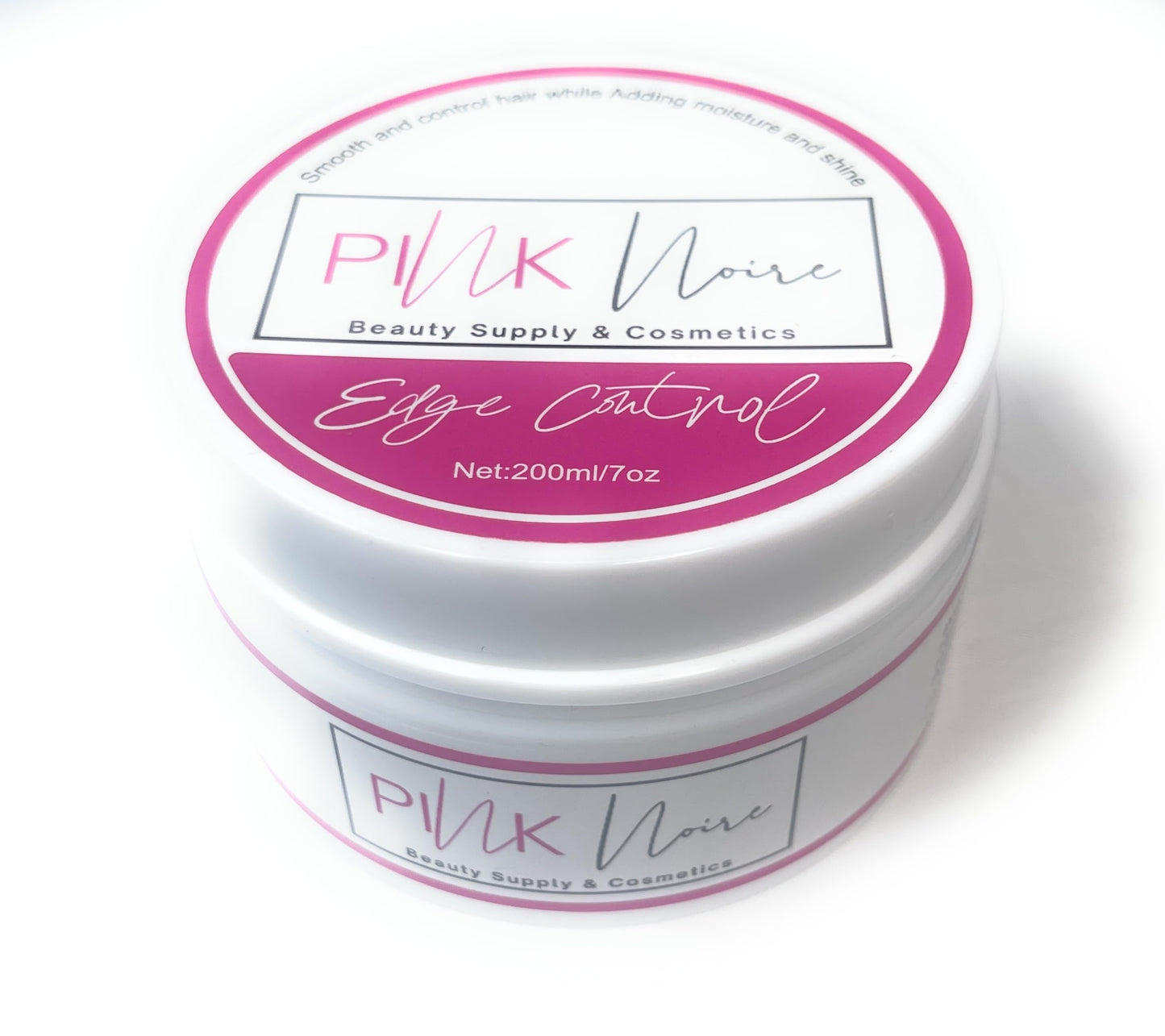 Pink Noire Edge Control Gel for Black Women | All-Day Hold on Stubborn Edges | Flake-Free & Instant Control for Black Hair 4C - 7 fl oz