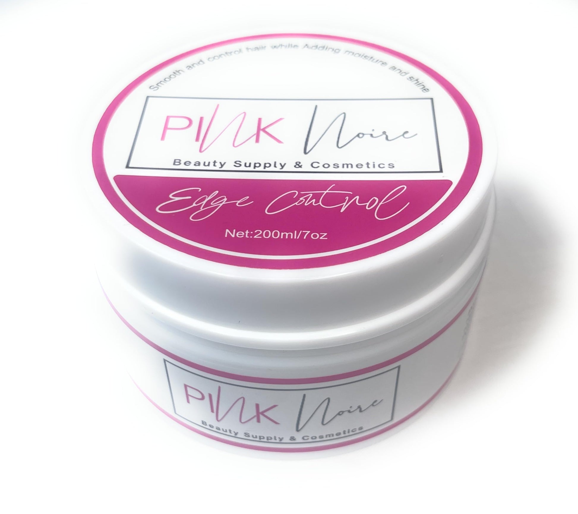 Pink Noire Edge Control Gel for Black Women | All-Day Hold on Stubborn Edges | Flake-Free & Instant Control for Black Hair 4C - 7 fl oz