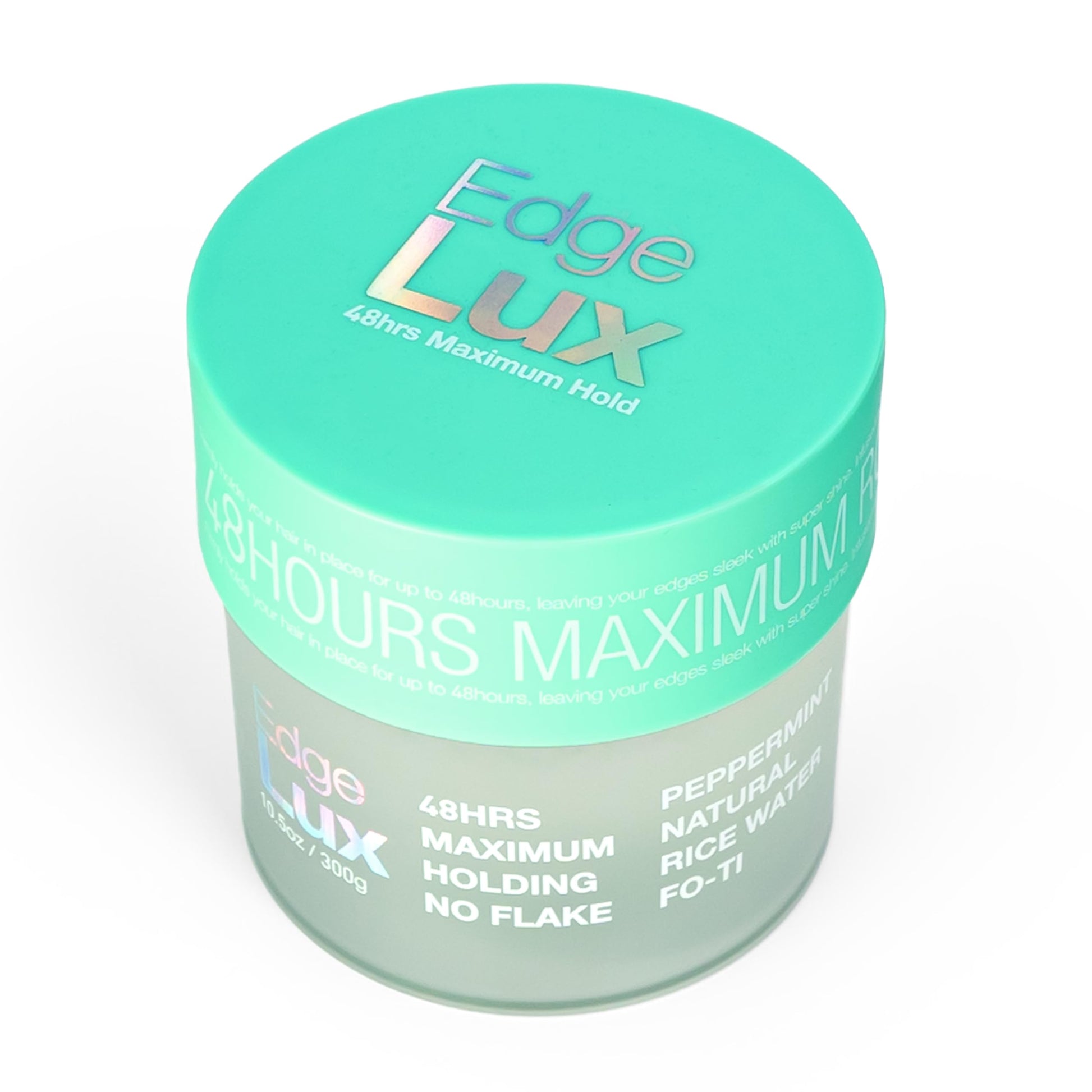 Edge Lux Peppermint Edge Control Gel with Castor Oil, Keratin, Biotin, and Olive Oil - 48 Hour Maximum Hold, Non-Flaking, Non-Greasy, Scented, Conditioning Styling Gel for All Hair Types, 10.58 Ounce