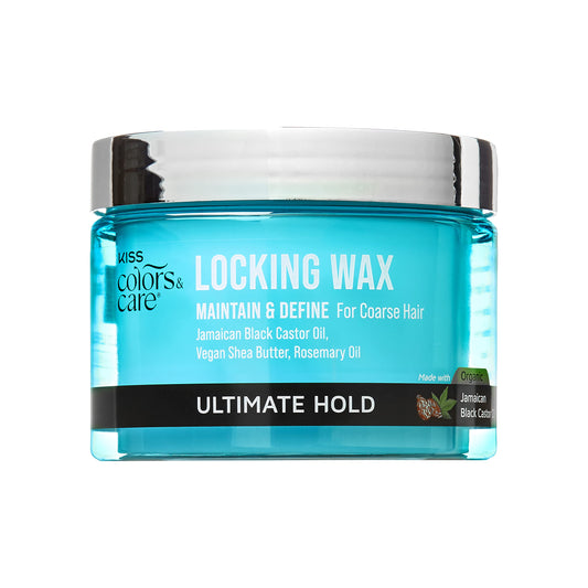 KISS COLORS & CARE Ultimate Hold Locking Wax, 6 oz. - starts and maintains locs with long lasting hold and no build up. Ideal for thicker hair textures