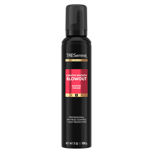 TRESEMME Whipped Shaping Mousse Keratin Smooth for Instant Hydration, Weightless, 7 Fl Oz