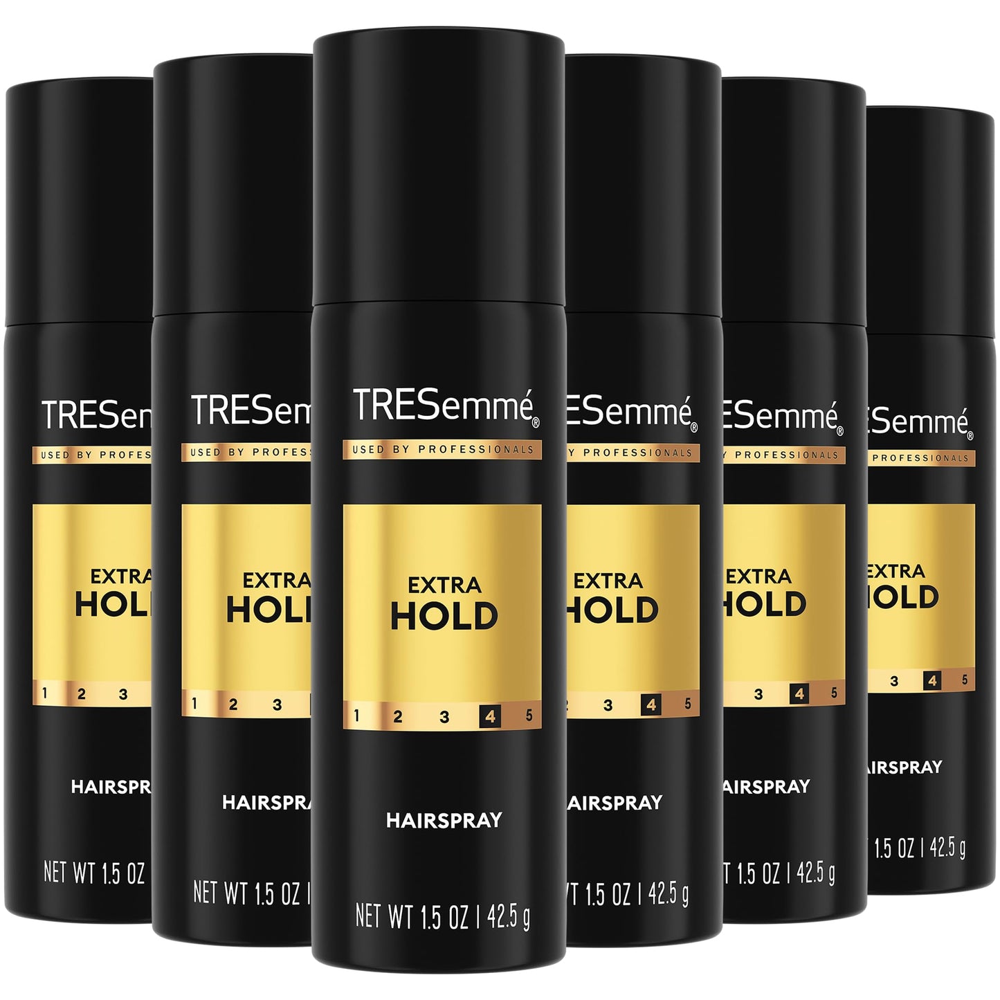 TRESEMME Travel Hairspray, Extra Hold, 6-Pack Moisturizing Hair Spray, Anti-Humidity, Anti-Frizz Hair Products, 1.5 Oz Ea