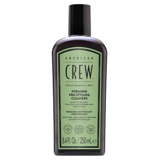 AMERICAN CREW Men's Pre-Styler Forming Shampoo for Textured & Curly Hair, Anti-Frizz & Curl Defining, With Jojoba Oil, Vegan, 8.5 fl oz