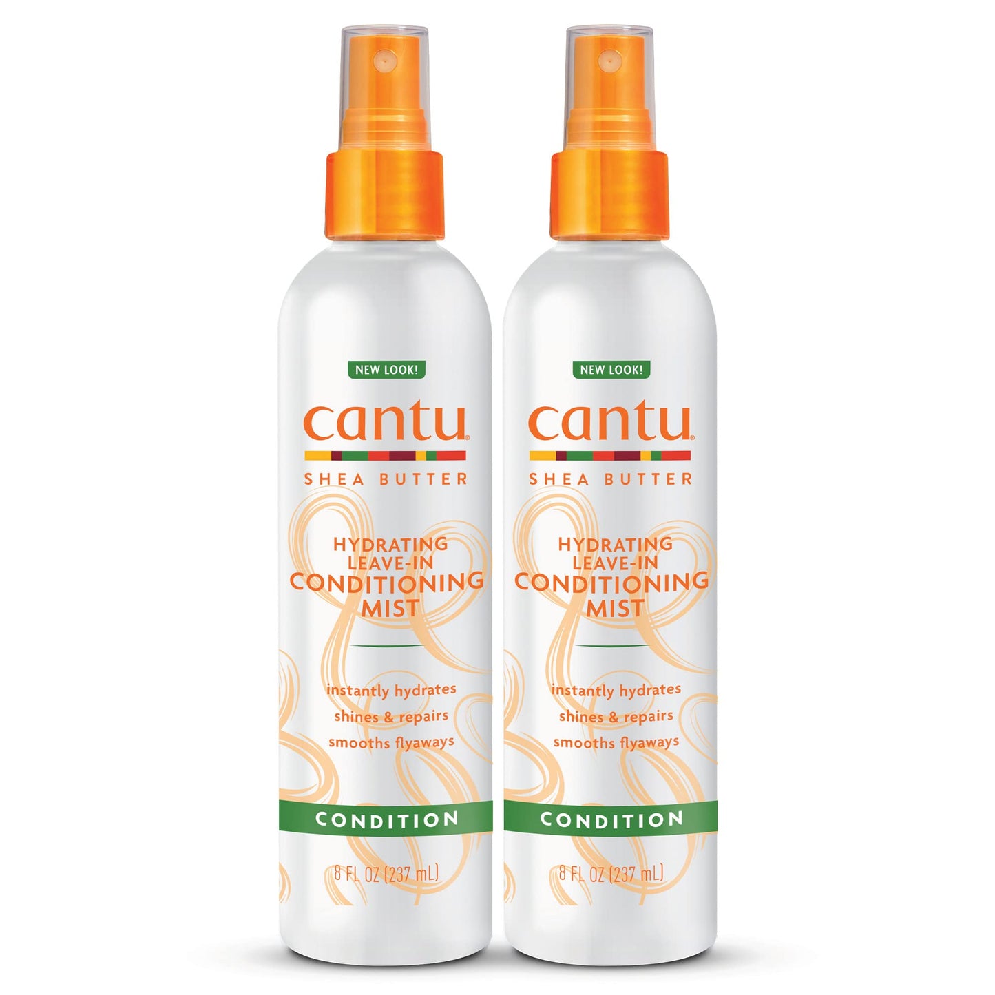 CANTU Leave-In Conditioning Mist with Pure Shea Butter, 8 fl oz (Pack of 2)