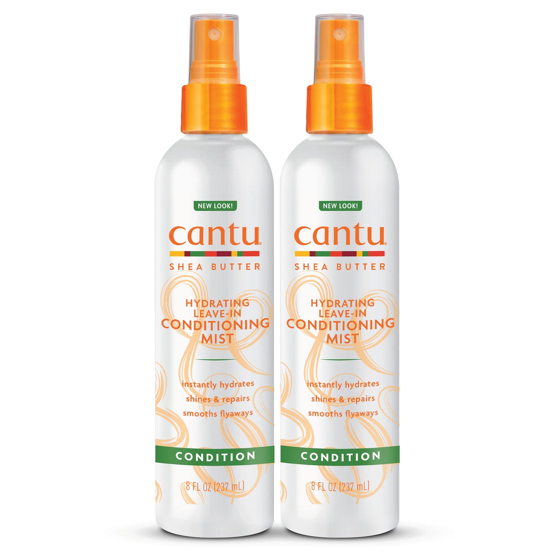 CANTU Leave-In Conditioning Mist with Pure Shea Butter, 8 fl oz (Pack of 2)