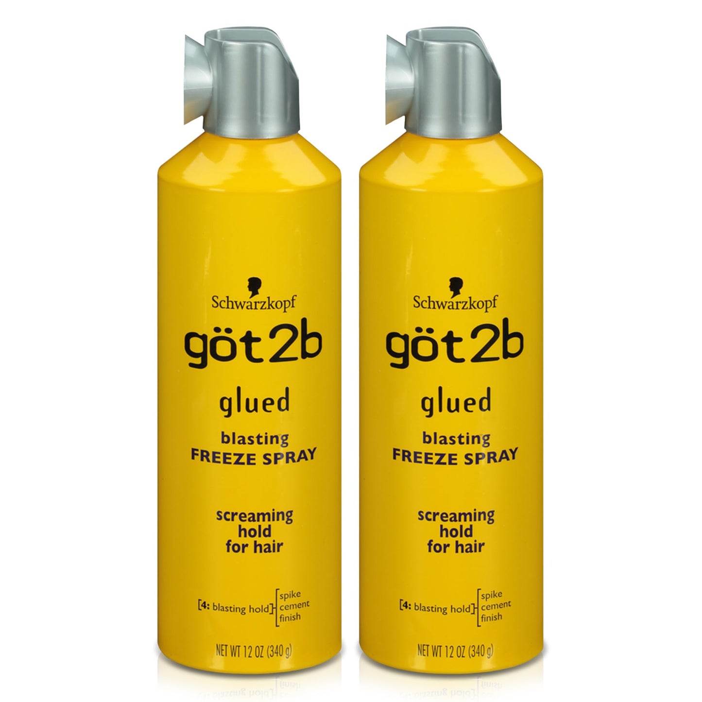 GOT2B Glued Blasting Freeze Hairspray, 12 oz, Pack of 2