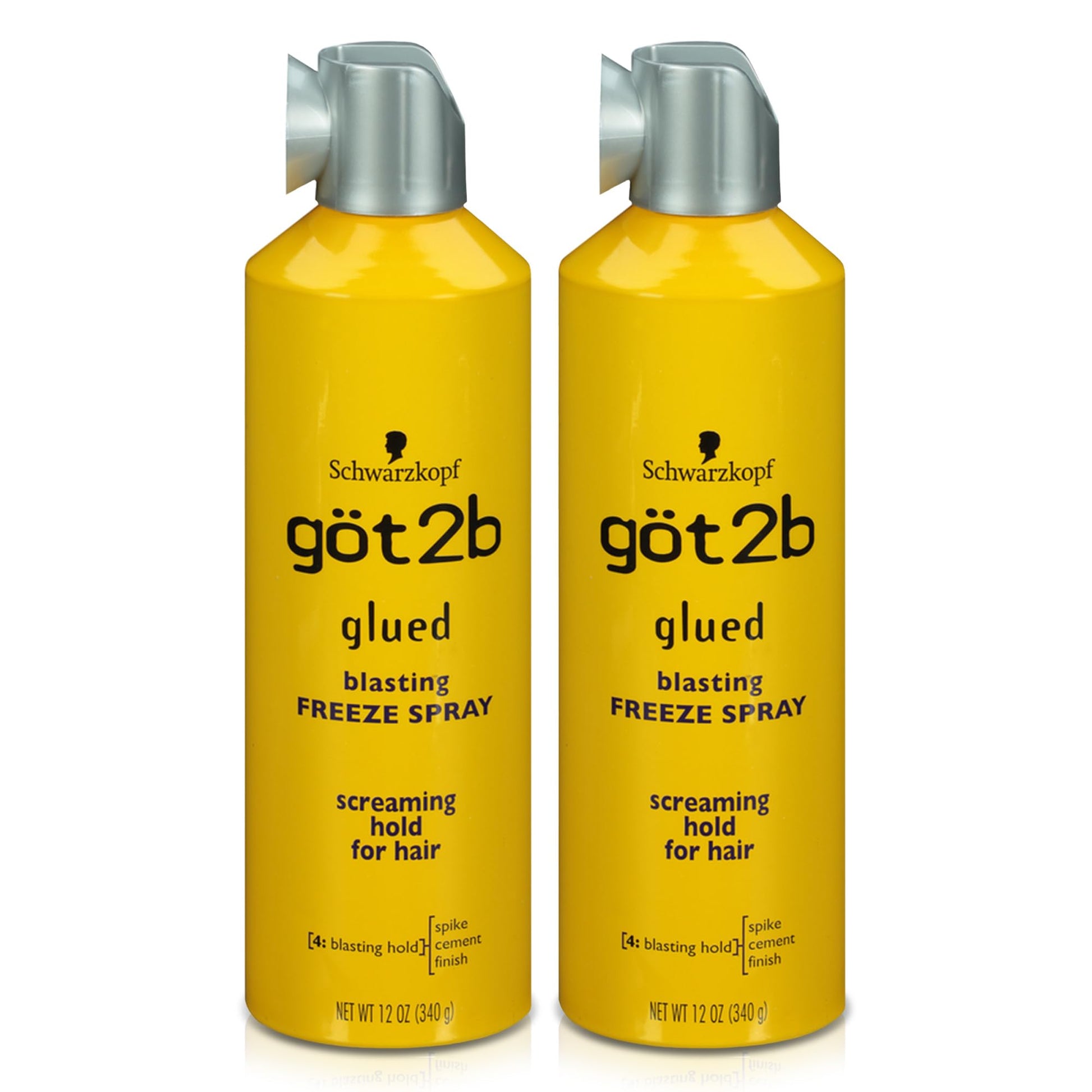 GOT2B Glued Blasting Freeze Hairspray, 12 oz, Pack of 2
