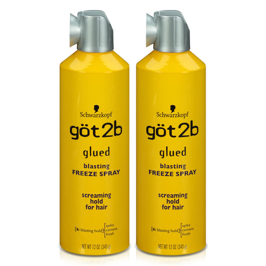 GOT2B Glued Blasting Freeze Hairspray, 12 oz, Pack of 2