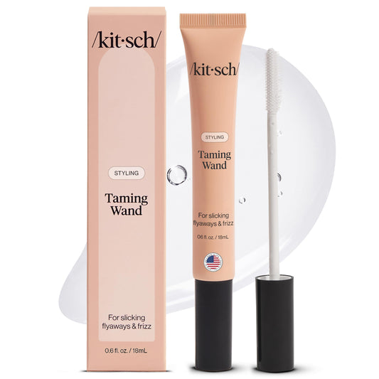 Kitsch Fly Away Stick for Hair - Taming Wand with Biotin, Aloe & Vitamin E - Clear Hair Mascara for Flyaways & Baby Hairs - Edge Control Lightweight Hair Finishing Stick & Multi-Use Hair Stick - 18ml