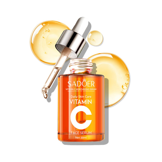 5X Vitamin C Korea Serum for Face 30ML,SADOER Hydrating Face Essence,Hyaluronic Acid, Centella For Dull Facial Skin,Uneven Tone,Fine Lines,Pores, Dry Skin, Morning & Evening Skincare Women Gift