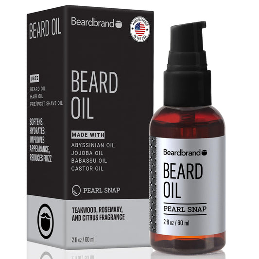 Beardbrand Beard Oil for Men, Beard Softening Oil & Mens Beard Oil - Softens & Conditions for Smooth Beard & Skin |Teakwood, Rosemary, & Citrus - 2 fl oz