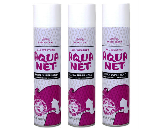 AQUA NET Professional Hair Spray Extra Super Hold Fresh Scent 11 OZ - Buy Packs and SAVE (Pack of 3)