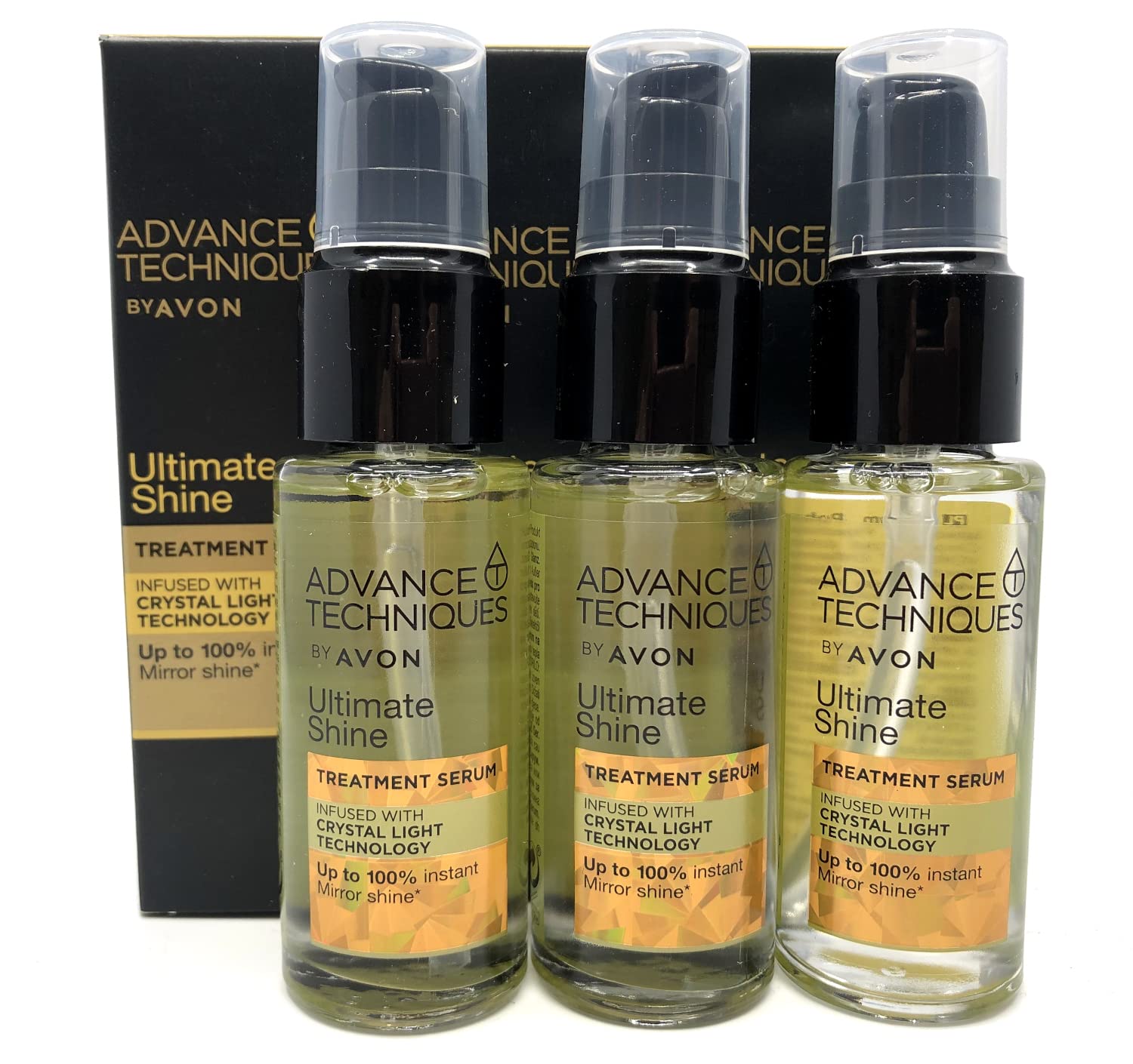 3 x AVON Advance Techniques Daily Shine Dry Ends Serum 30ml - 1.0fl.oz. SET !