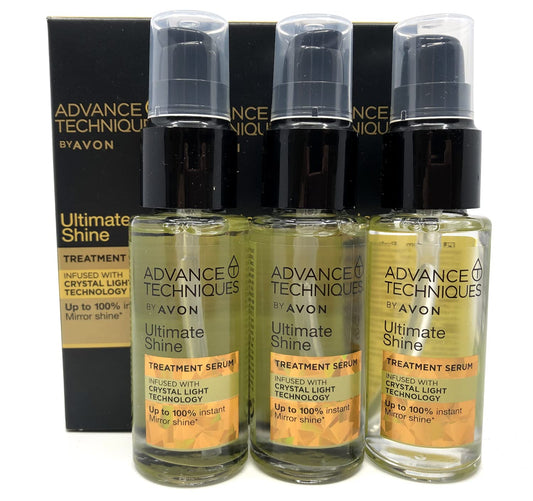 3 x AVON Advance Techniques Daily Shine Dry Ends Serum 30ml - 1.0fl.oz. SET !