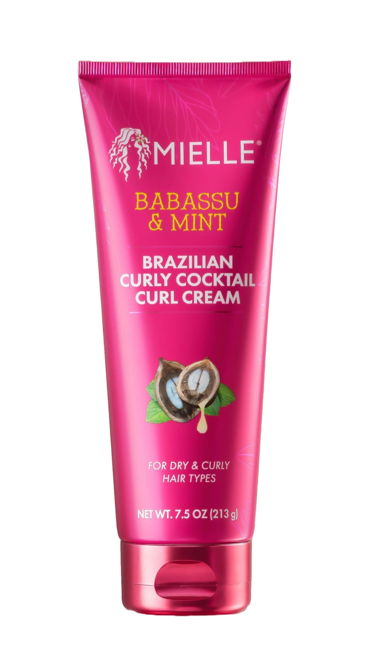Mielle Organics Babassu & Mint Brazilian Curly Cocktail Curl Cream (7.5 Fl Oz)