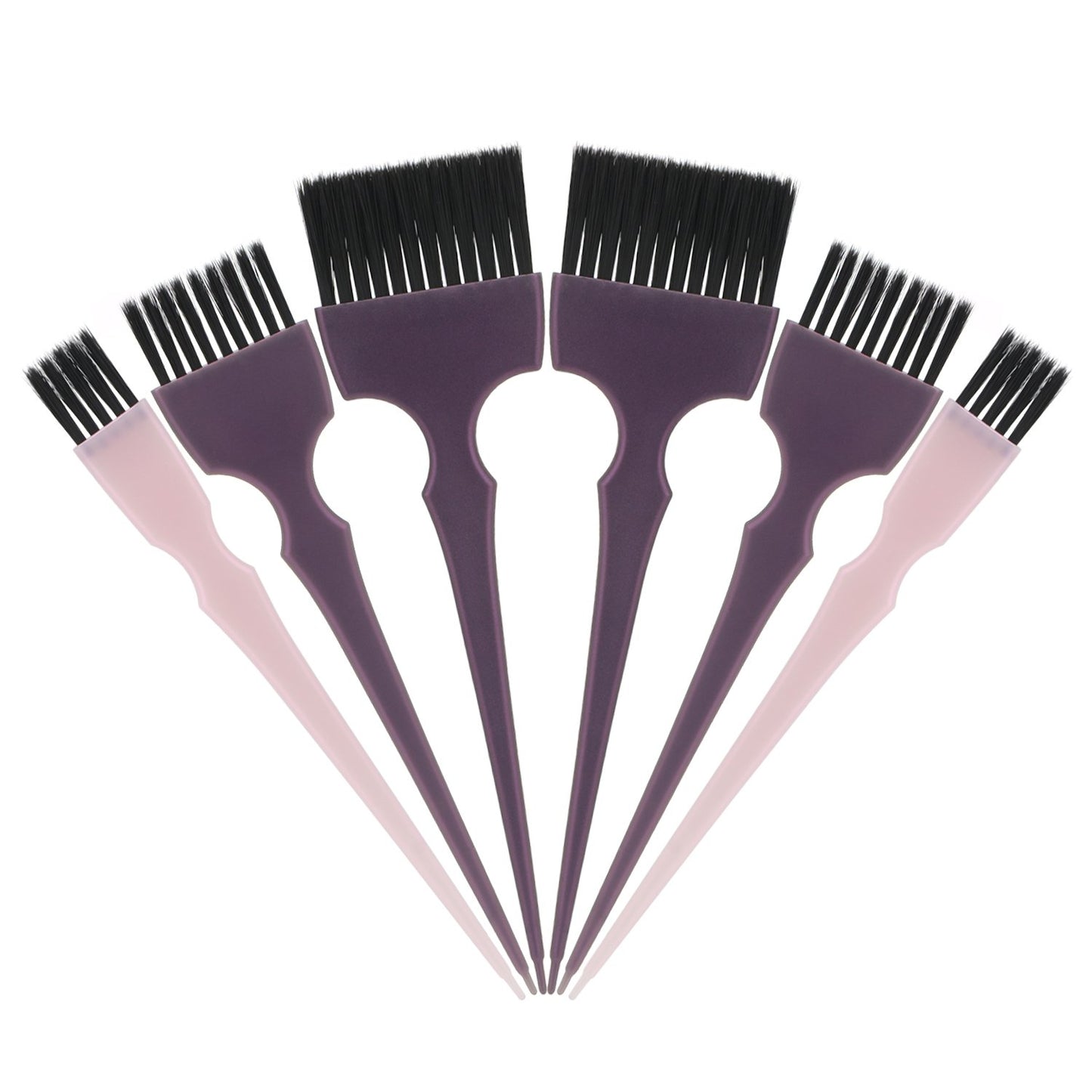 Segbeauty 6pcs Professional Hairdressing Brush Set - Tinting Brushes, Color Applicator Brushes for Hair Dyeing, Balayage, and Styling