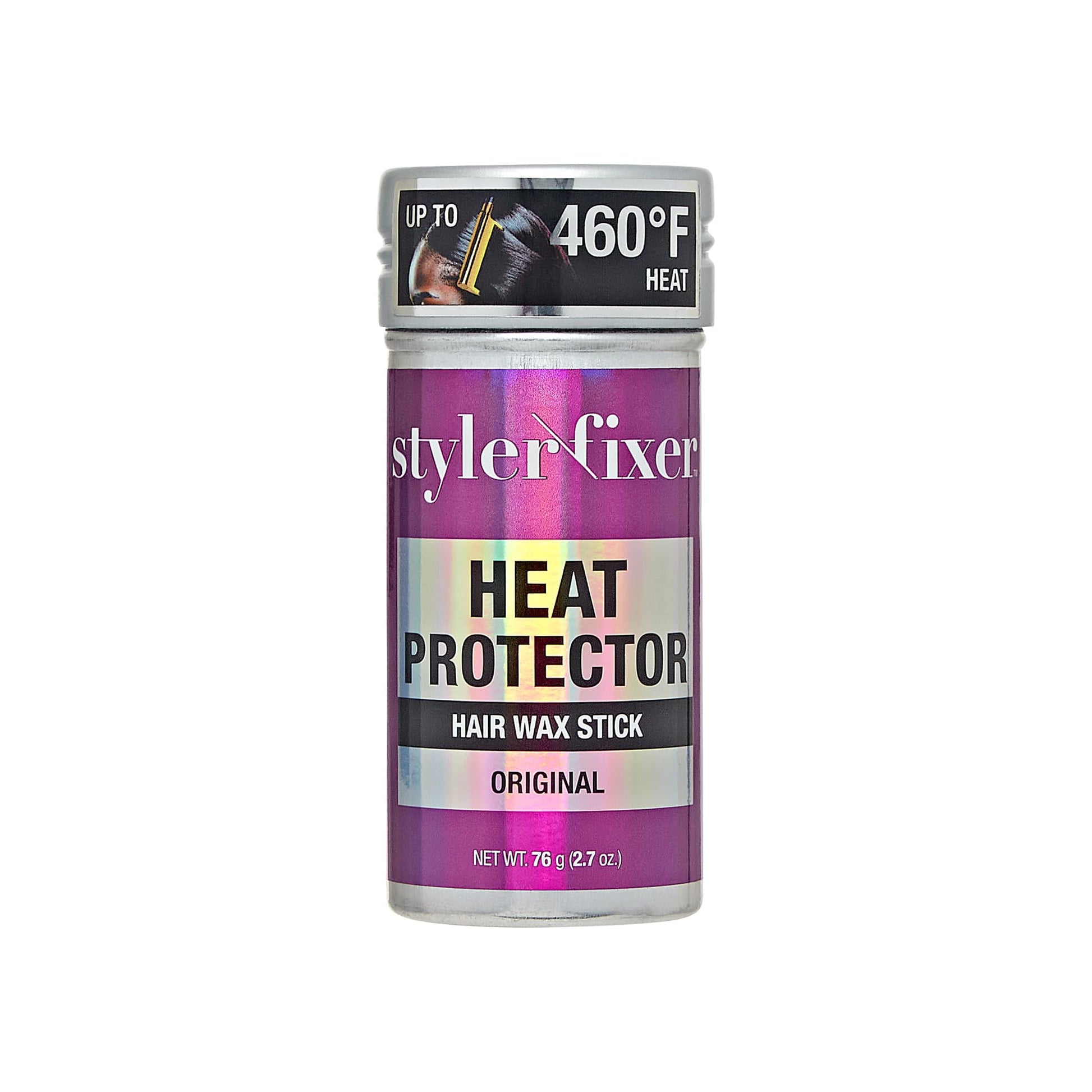 Red by Kiss Style Fixer 2-in-1 Hair Wax Stick Heat Protector Up to 460¡F, Avocado Oil, Biotin & 18 Amino Acids, Smooth Flyaway, Wigs & Natural Hair (2.7 oz, Original)