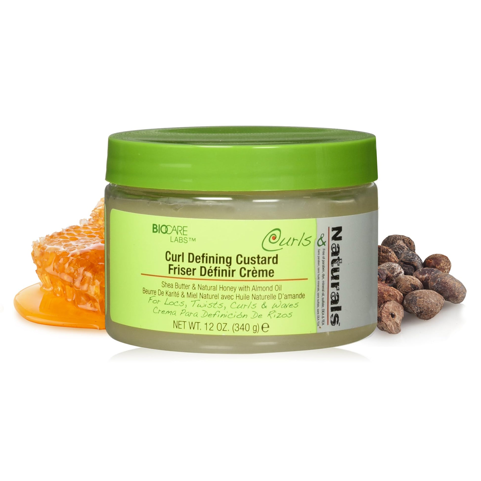 Curl Defining Custard- Styling Gel W/Shea Butter, Natural Honey, and Almond Oil - Smooths and Moisturizes Hair - Curl Enhancer For Defined Styles - Hair Styling Cream