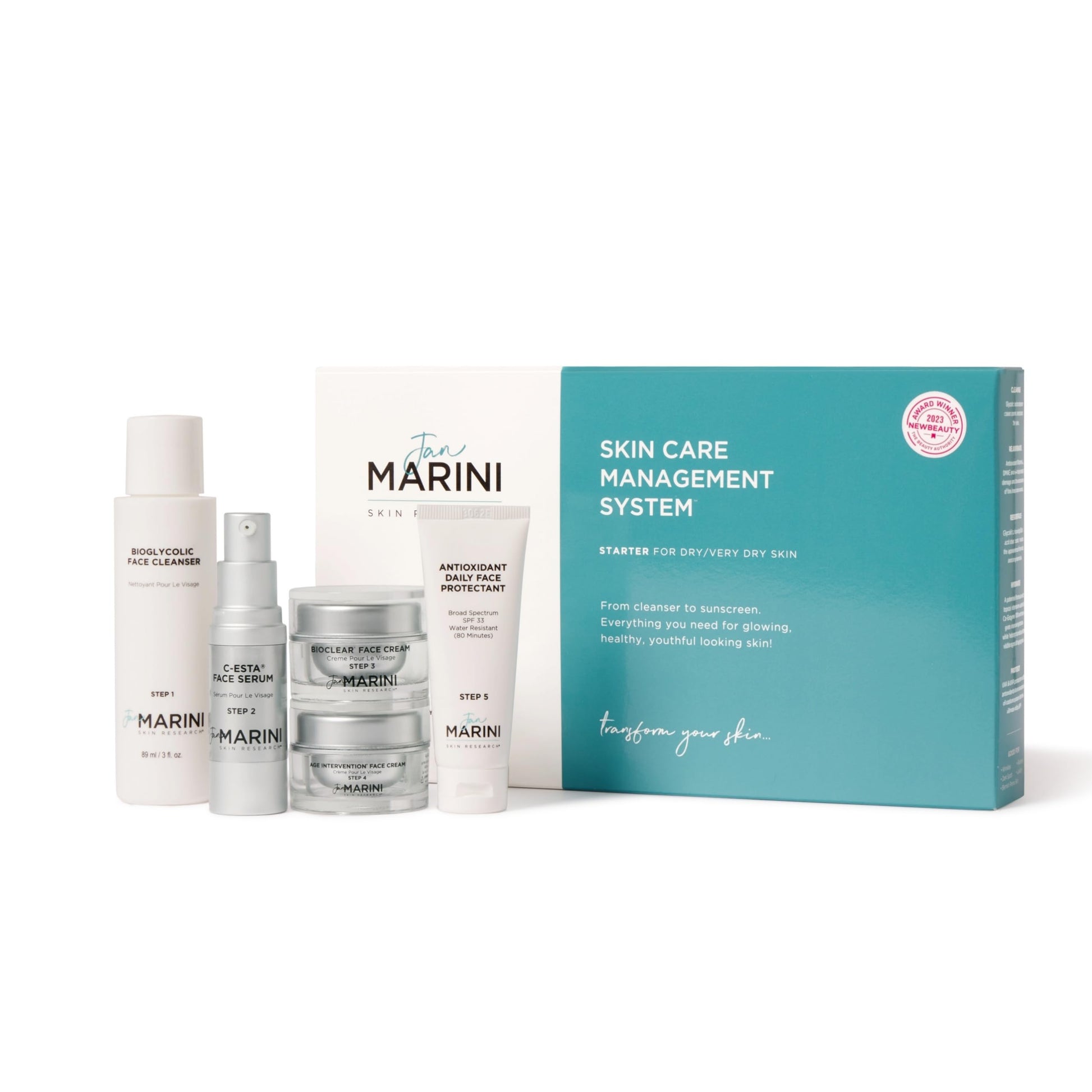 Jan Marini Skin Research Skin Care Management System | Dry/Very Dry Skin | Starter/Travel Size