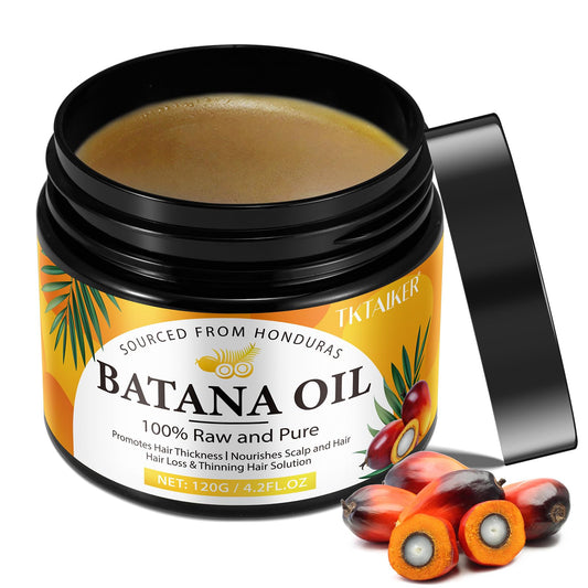 Raw Batana Oil for Hair Growth, 100% Pure, Dr. Sebi Batana Oil from Honduras, Organic, Unrefined, Prevents Hair Loss, Hair Care, Enhances Hair Thickness in Men & Women 4.2 oz