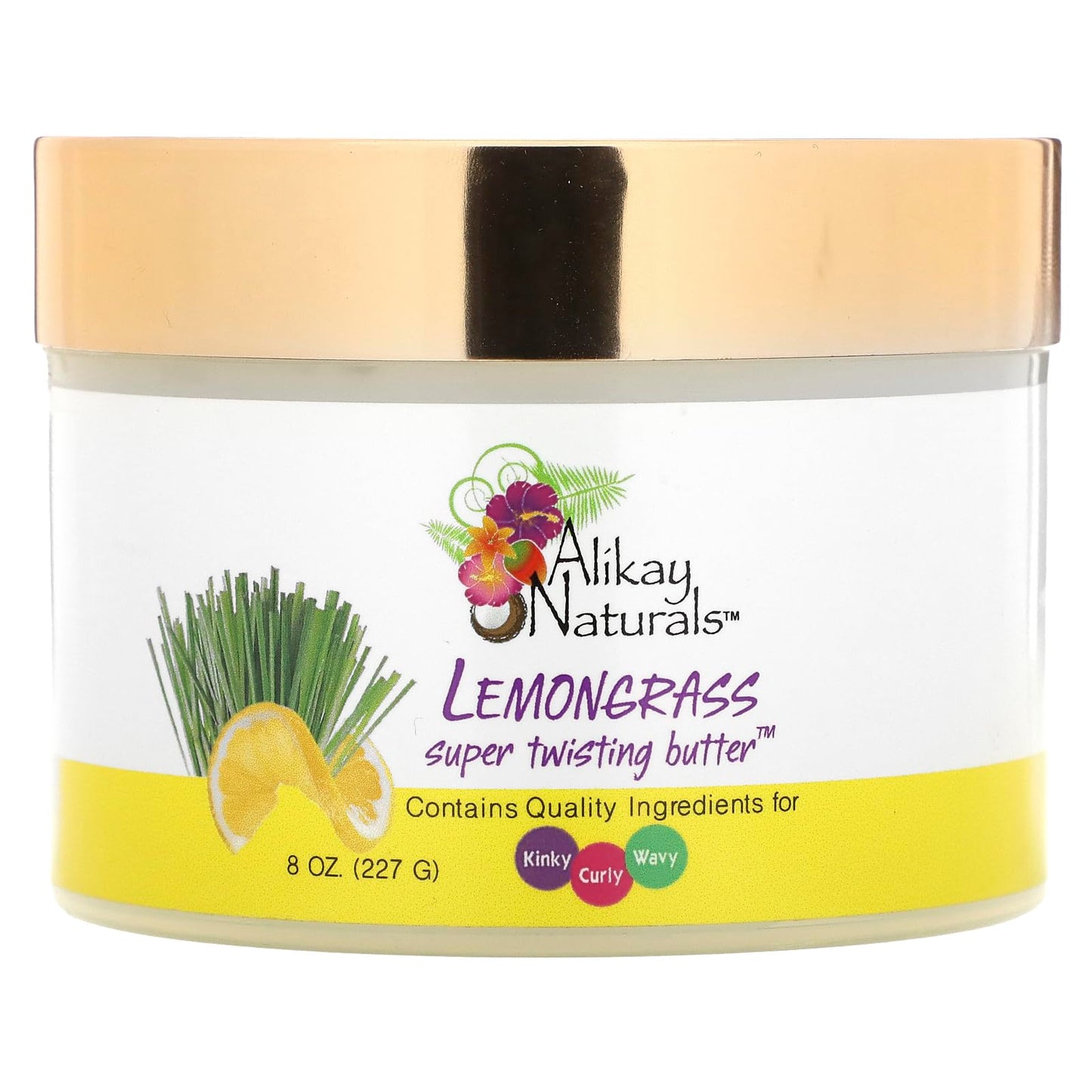 ALIKAY NATURALS Lemongrass Super Twisting Butter 8 oz