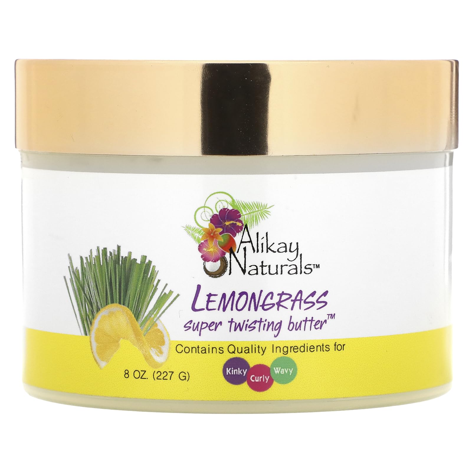 ALIKAY NATURALS Lemongrass Super Twisting Butter 8 oz