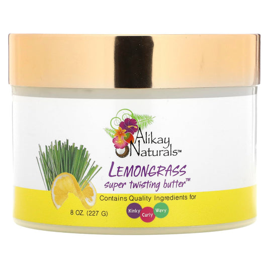 ALIKAY NATURALS Lemongrass Super Twisting Butter 8 oz