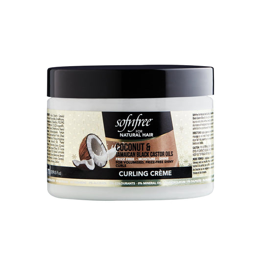Sofn'free Coconut & Jamaican Black Castor Oil Curling Cream for Natural Hair - Volumizer & Hair Moisturizer for Coily & Curly Hair - 11 Fl Oz (Pack of 1)