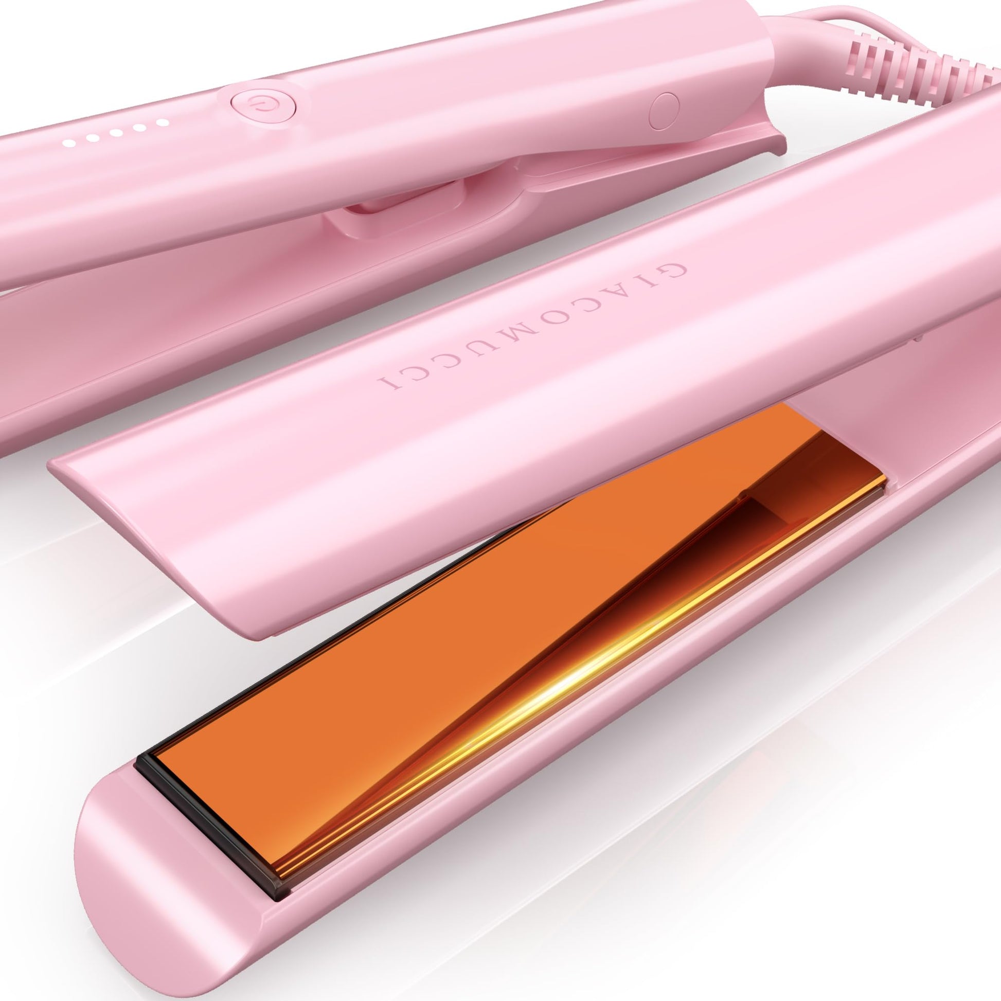 Titanelli 2 in 1 Titanium Hair Straightener and Curler | 100% Pure Ti-Thermal Technology Flat Iron | 1-Inch Professional Styling | Available in Black, Gold, and Pink (Pink)