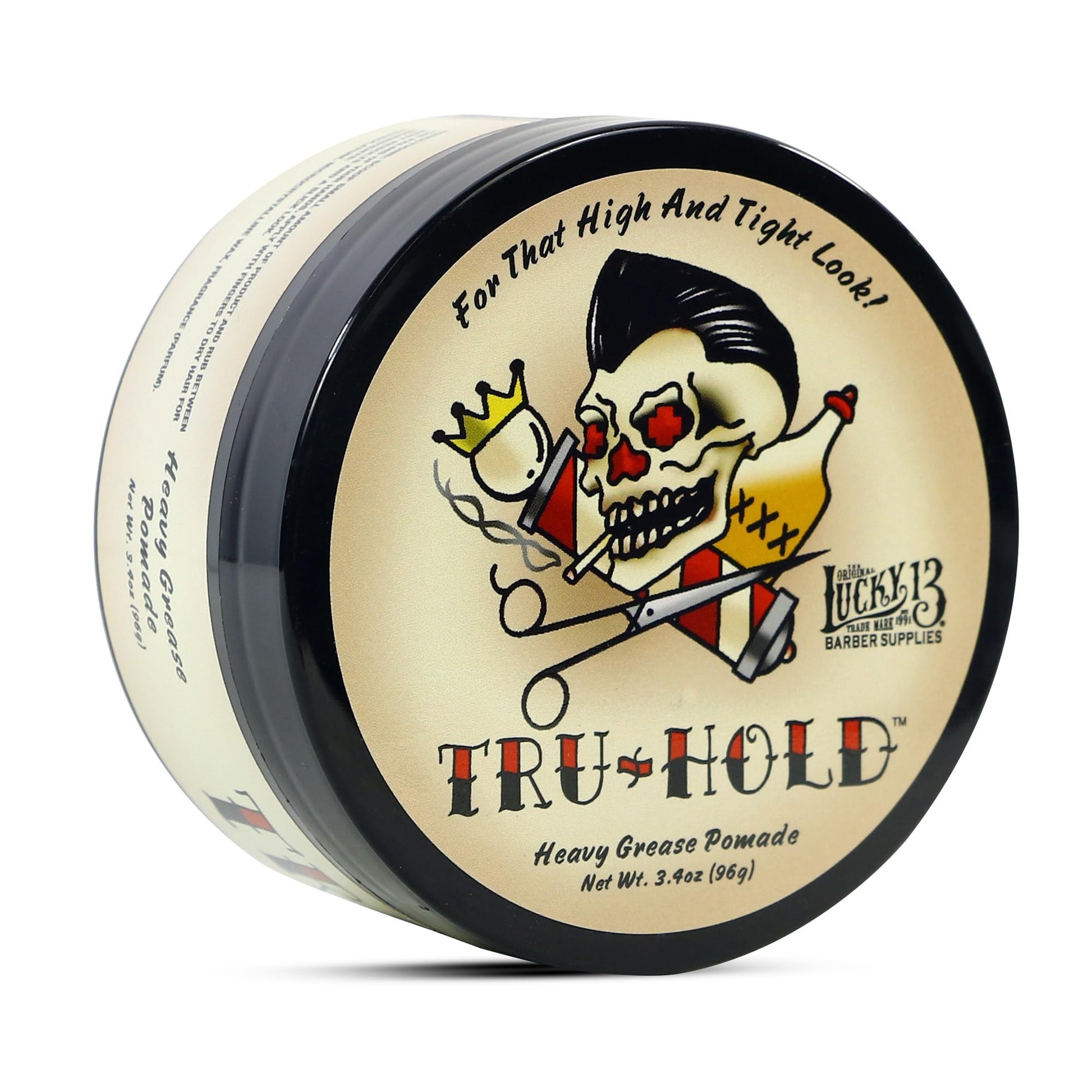 Tru-Hold Heavy Grease Pomade 3.4oz | Oil Based | Heavy Hold | High Shine