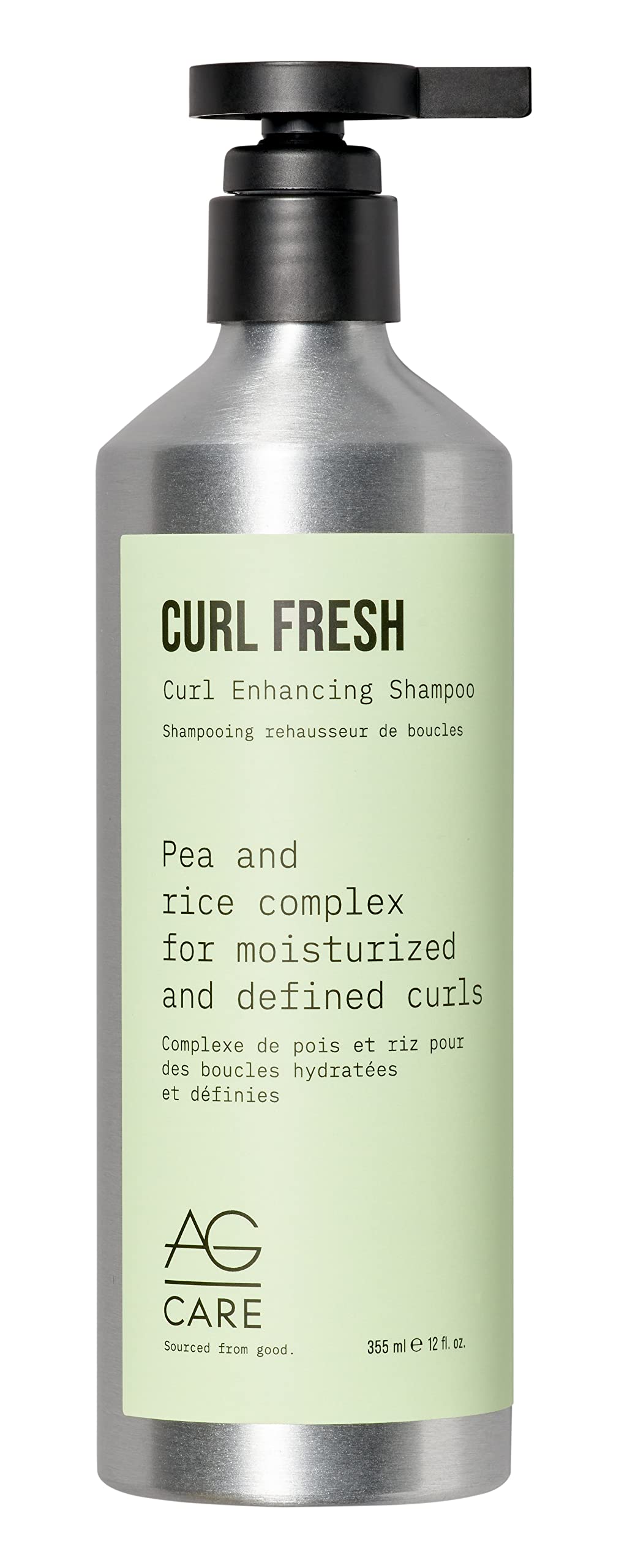 AG CARE Curl Fresh Hydrating Shampoo with Pea & Rice Amino Acids - Curl Shampoo to Cleanse Scalp and Retain Moisture for Healthy, Defined Curls, 12 Fl Oz Bottle