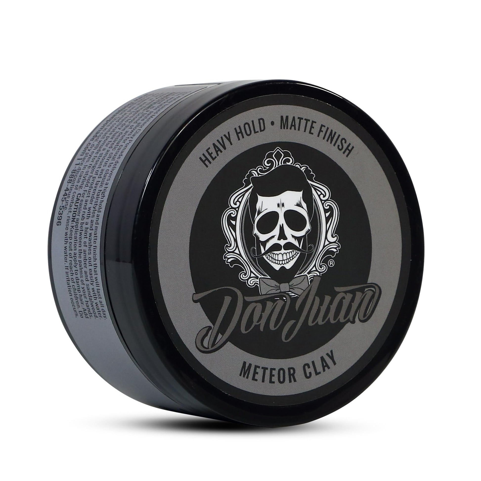 Don Juan Meteor Clay Pomade | Water Based | Strong Hold | Matte Finish | Citrus Lavender Scent, 4 oz.