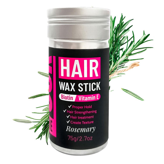 Hair Wax Stick 2.7 fl oz Strong Hold, Tames Flyaways Biotin, Vitamin E & Rosemary Formula Hair Wax Stick for Men & Women, Slick Back Styles, Supports Healthy Hair for All Types