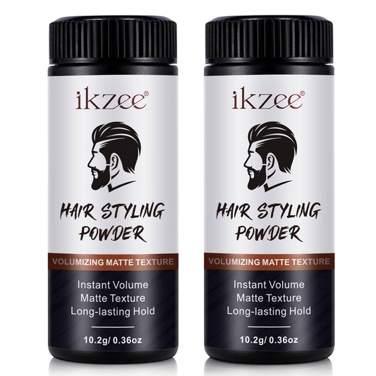 Hair Styling Powder for Men - Texture Powder - Easy to Apply - Natural Matte Hairstyle - Texturizing and Volumizing - 2 Pc Set, 10g