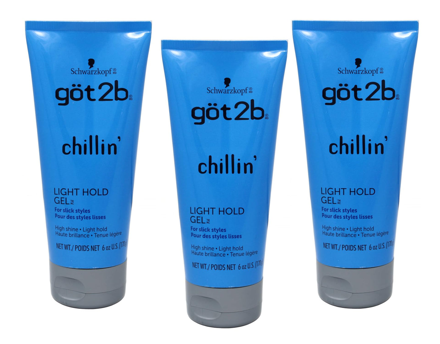 GOT2B Chillin Gel Light Hold 6 Ounce (Pack of 3)