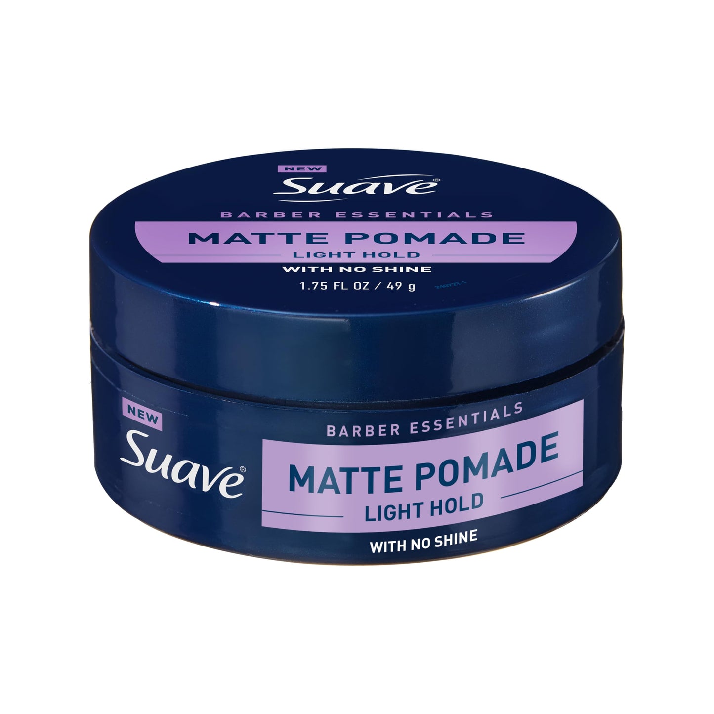 SUAVE Hair Pomade for Men Barber Essentials Styling, Light Hold and No Shine, For Enhancing Hair Shape and Reducing Frizz, 1.75 oz