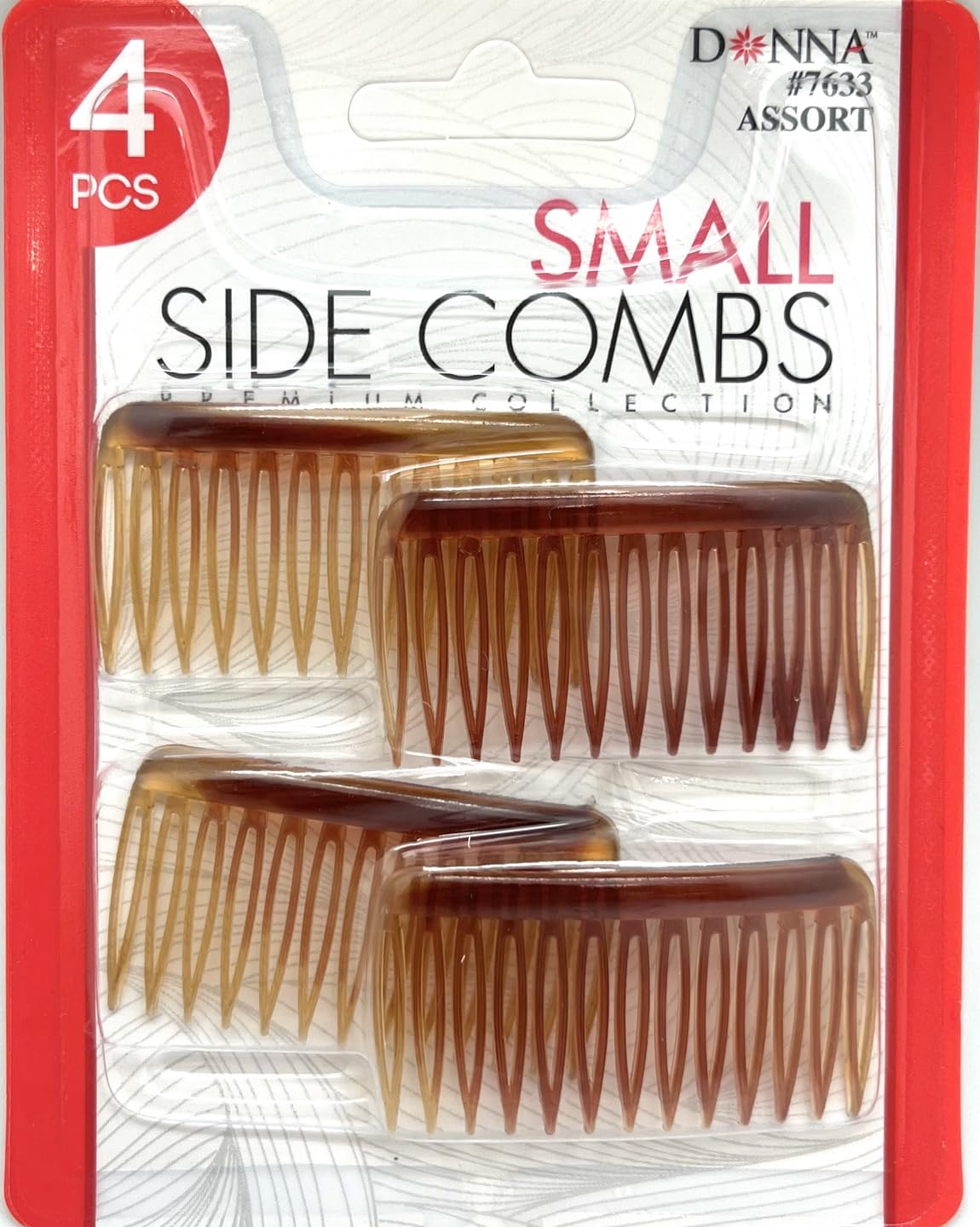 Donna Small Side Pocket Combs for Hair Dryer - Wet Brush & Dry Brush Compatible, Ideal for Travel & Everyday Use, Durable and Compact Hair Styling Tools, 1PC BROWN Color