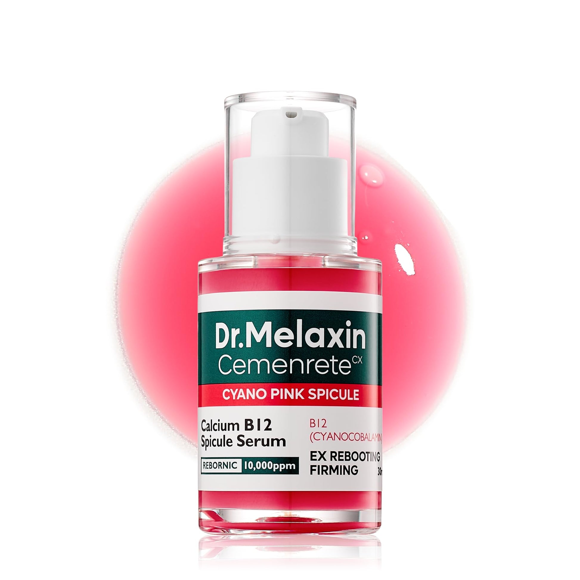 Cemenrete Cyano Pink Spicule Serum with Calcium, pore tightening refines pores tightening serum 1.01 fl. oz.