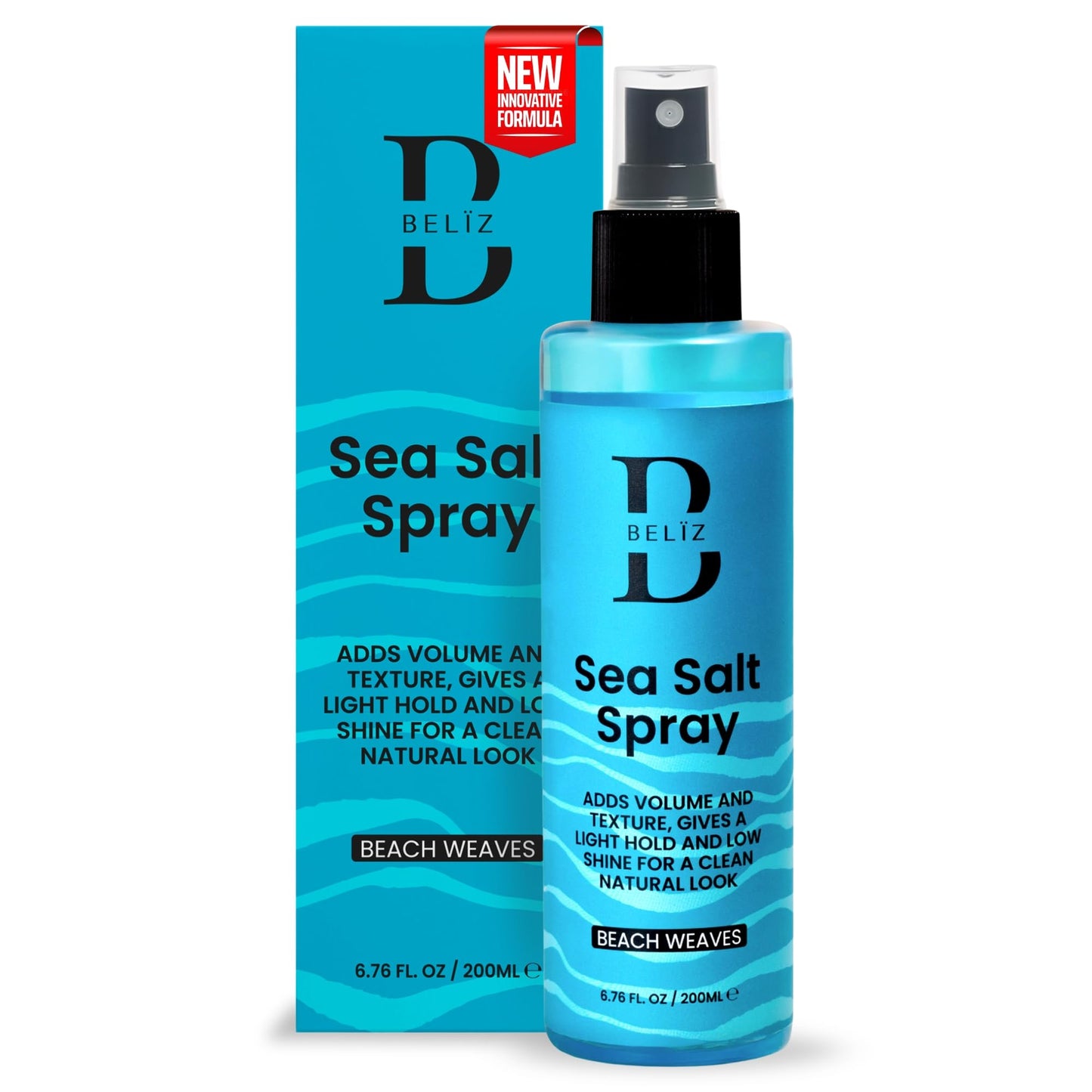 Sea Salt Spray - Beach Waves Texturizer, Volumizing Hair Mist, Light Hold No Crunch, Organic Aloe Vera & Kelp, Fine Thin Thick Hair, Men Women Kids, Alcohol Paraben Free - 8.5 Oz