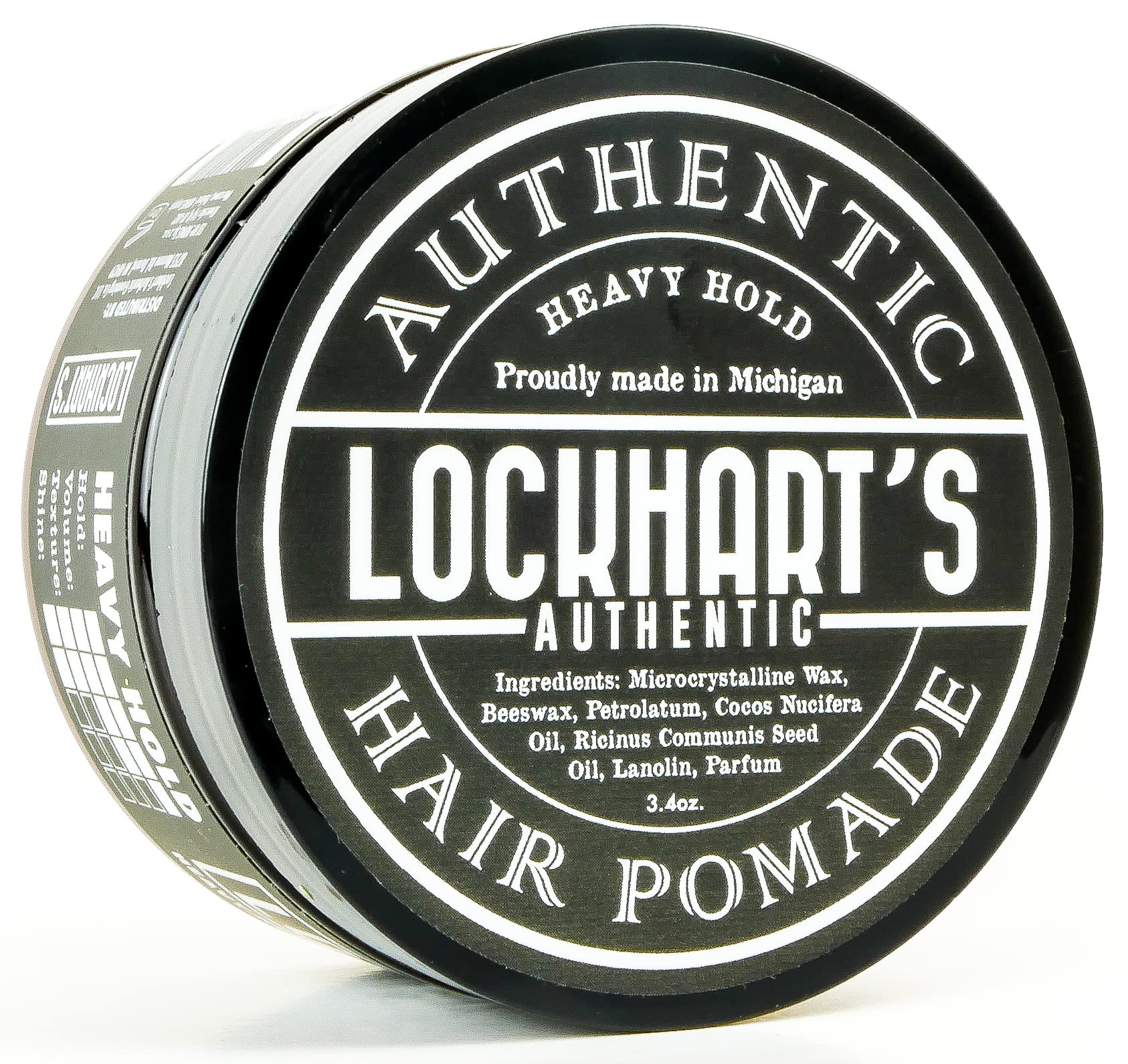 Lockhart's Heavy Hold - Handcrafted Pomades for Men - World's Strongest Oil Based Pomade - Humidity & Sweat Proof - Low Shine, Heaviest Hold - Coco Vanilla Scent, (3.4oz.)