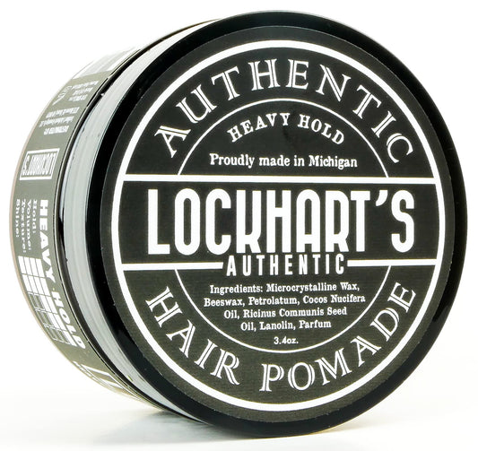 Lockhart's Heavy Hold - Handcrafted Pomades for Men - World's Strongest Oil Based Pomade - Humidity & Sweat Proof - Low Shine, Heaviest Hold - Coco Vanilla Scent, (3.4oz.)