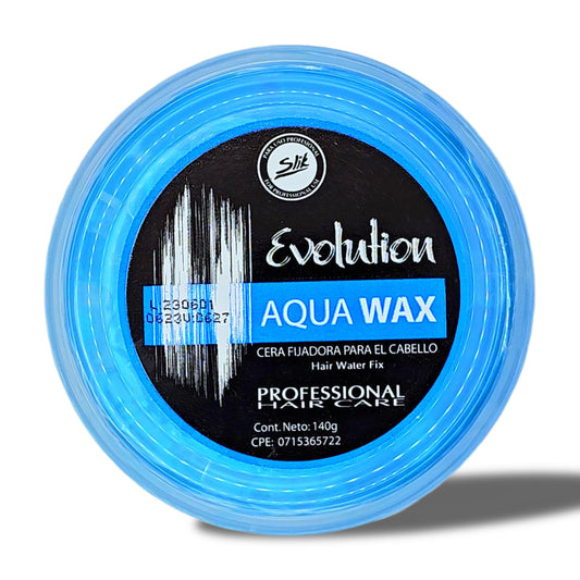 SLIK Aqua Wax Water-Based Hair Styling Wax - Strong Hold, Frizz Control, Easy Wash Out - Unisex for Men, Women, Teens, and Kids (140g / 4.9oz)