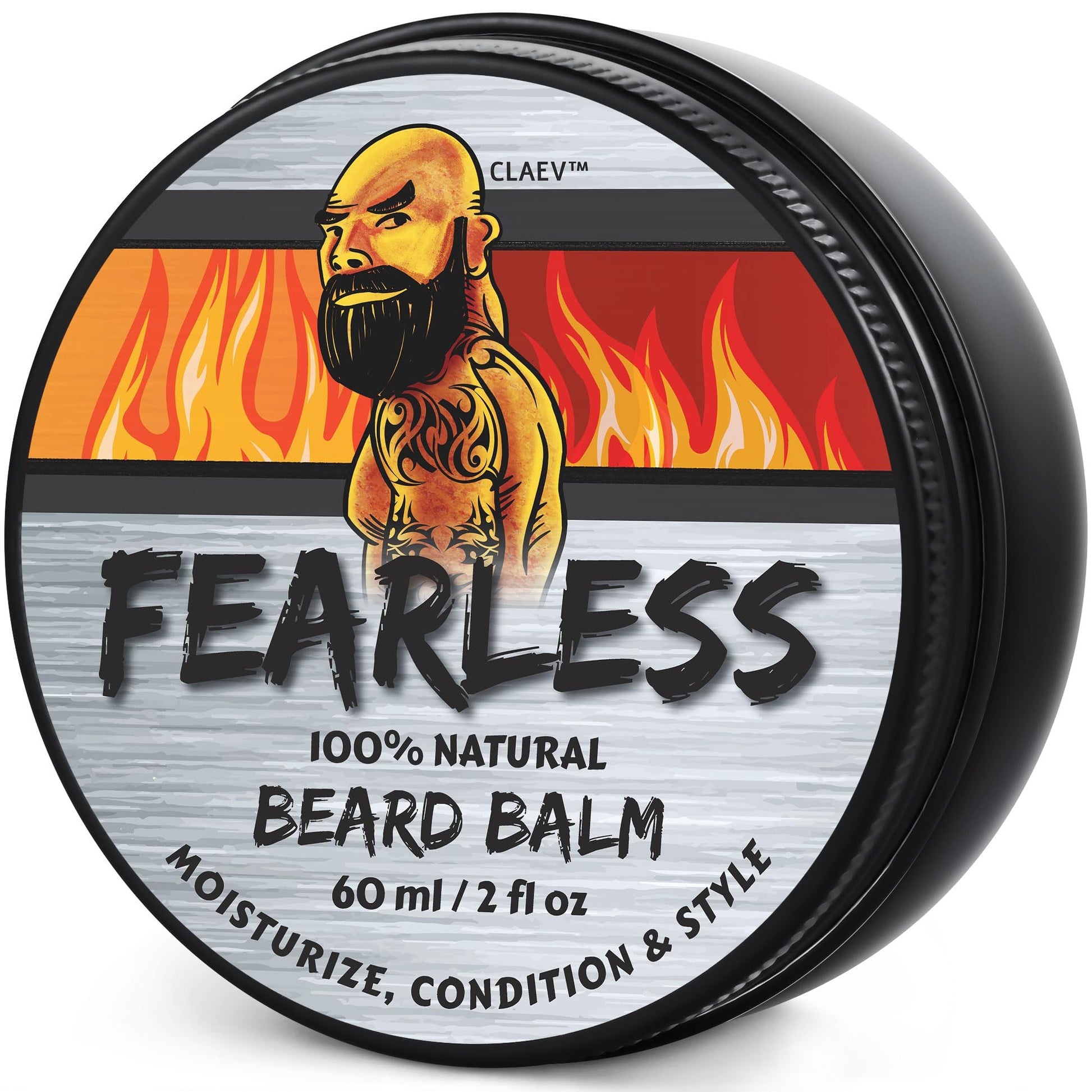 Claev Beard Balm (2 oz), 100% Top-Grade Natural Beard Conditioning & Styling Balm, Designed for Rugged, Active, or Outdoorsy Men, Includes Shea Butter, Natural Beeswax, Cedarwood Oil, is a US Company