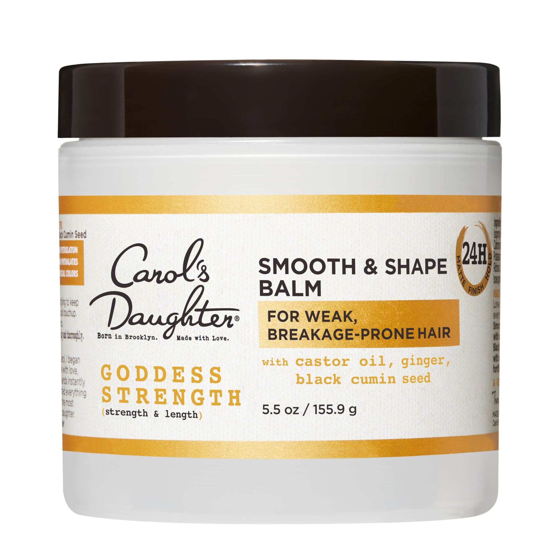 Carol's Daughter Goddess Strength Smooth and Shape Hair Balm, Hair Cream for Weak, Breakage-Prone Split Ends, 5.5 Fl Oz