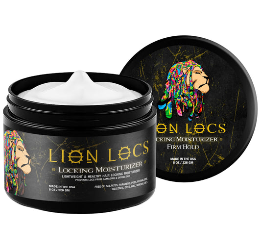 Lion Locs Hair Locking Dreads Moisturizer for Dreadlocks, Locks, Microlocs, Interlocks, Braids, Fauxlocs, Sisterlocks | - Large Container Residue and Build-Up Free (8oz) (Regular)