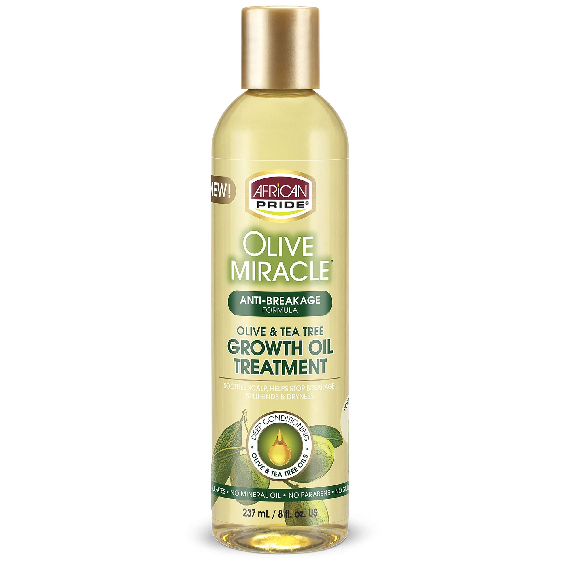AFRICAN PRIDE Olive Miracle Anti-Breakage Maximum Strengthening Growth Oil 237 ml/8 fl.oz